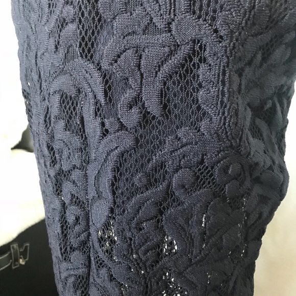 Navy lace midi skirt - Picture 4 of 5